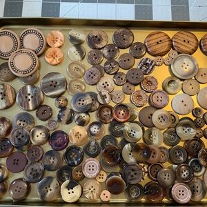 Assorted Brown and Tan Buttons
